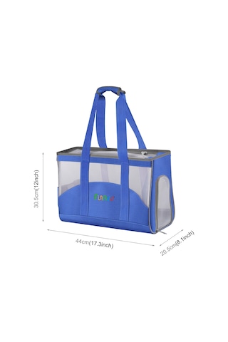 Funadd Portable Breathable Pet Bag Outdoor Shoulder Tote Bag Mavi