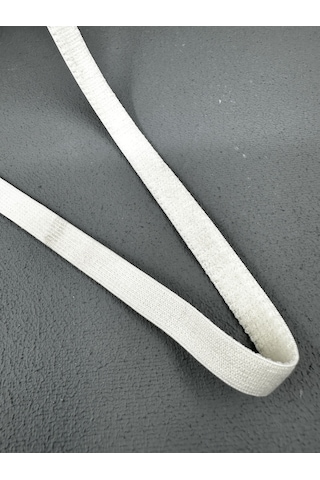 1 Cm Şardonlu Örme Lastik- Ekru-5 Metre