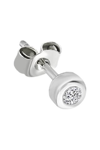 Sirius G Renk 0.05 Karat Pırlanta Tek Taş Erkek Küpesi 0815E0041