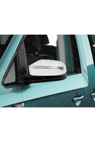 Volkswagen Caddy Uyumlu 2015-2019 Krom Ayna Kapağı 2 Parça Paslanmaz Çelik