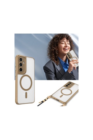 Samsung Galaxy Uyumlu S23 Plus Kılıf Enka Magsafe Silikon Kılıf - Şeffaf Renk