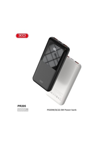 22.5w Pd Hızlı Şarj Destekli 10.000 Mah Dijital Ekranlı 3 Çıkışlı Powerbank Beyaz
