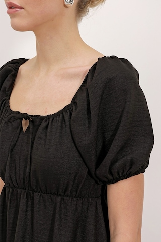 Bigdart 2351 Kloş Poplin Elbise - A.siyah 001