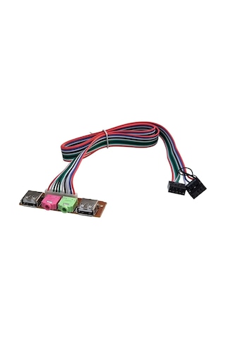 Bilgisayar Kasası Ön Panel İçin Usb 2.0 Kulaklık Mikrofon Uzatıcı Kablo 65cm
