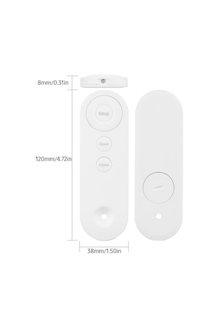 Geeroyoo Beyaz Wifi Perde Motoru Kumandasý - T Tipi Ray, Ýç Gevrekli Ray Ve Roma Çubuðu Uyumlu Pil Dahil Deðil