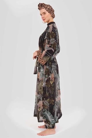Alfasa Mayo Üzerine Tek Pareo Kimono 7050 Yeşil
