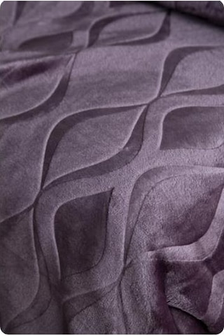 Ap Embos Çift Kişilik Mürdüm Mercy Battaniye Mürdüm