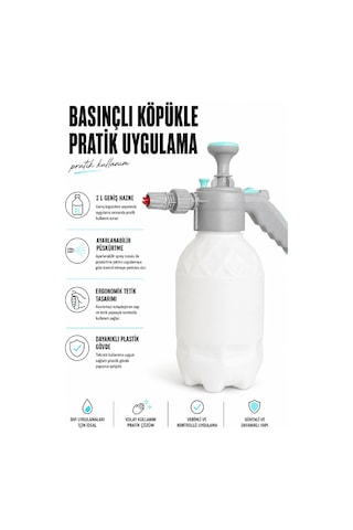 Basınçlı Köpük Pompası 2 Litre Manuel Oto Yıkama Köpük Püskürtücü Foam Sprayer