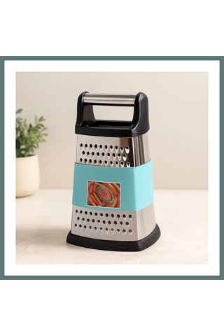 Ventra 23 Cm Çelik Mutfak Rende - Metal Ve Plastik Saplı, Silikon Taban Ventra