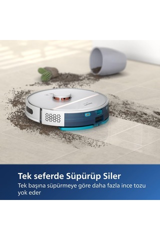 Lexroo Phılıps Xv1430 Robot Süpürge 3000 Serisi Uyumlu Yedek Mikrofiber Bez, Mavi, Xu3 Serisi Standart
