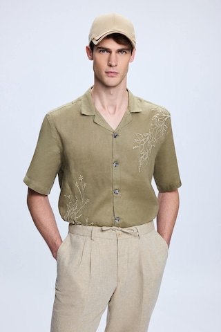 Hatemoğlu Gri Regular Fit Yandan Cep Keten Pantolon 37169 Gri