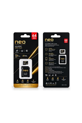 Lexroo Neo 64gb Microsdxc Uhs-ı U3 100/20mb/s Yüksek Performanslı Microsd Kart