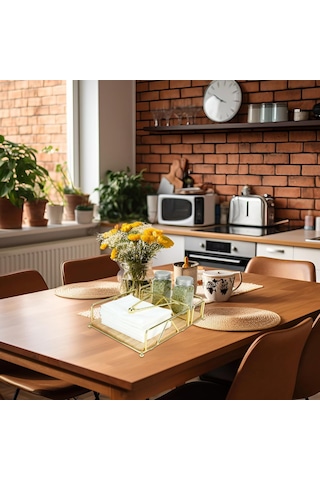 Vkemall Altın Renkli Demir Kağıt Havlu Kutusu - Stüdyo & Restoranlar İçin Dayanıklı, Büyük Kapasiteli Masaüstü Saklama Aleti Altın