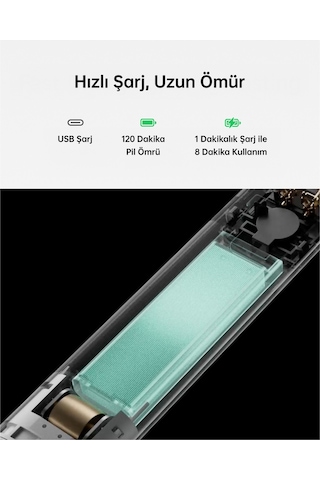 Laifen T1 Pro Tıraş Makinesi ve Sakal Düzeltici Koyu Gri