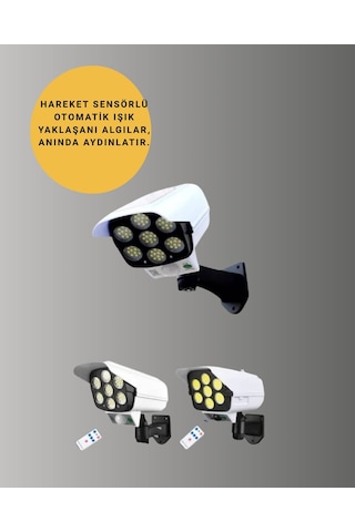 Northcity Kablosuz Güneş Paneli Dış Mekan Lambası - 2400mah Led Aydınlatma Ve Caydırıcı