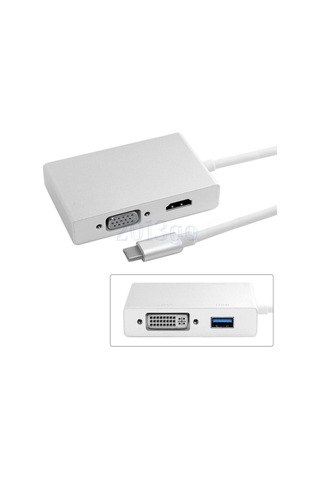 Type-C Usb C 3.1 Hdmi Vga Dvi Usb Port 3.0 Hub Çoklayıcı Adaptör 215165949