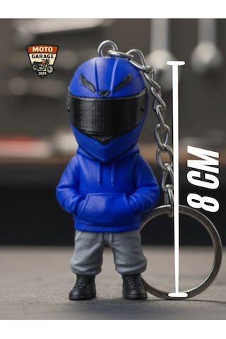 3d Baskı Lacivert Motorcu Anahtarlık Motor Aksesuar Motor & Motosiklet Tutkunlarına Özel