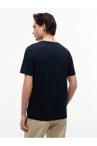 Tommy Hilfiger Scrıpt Flag Regular Tee Erkek Mavi T-shirt - Mw0mw43226