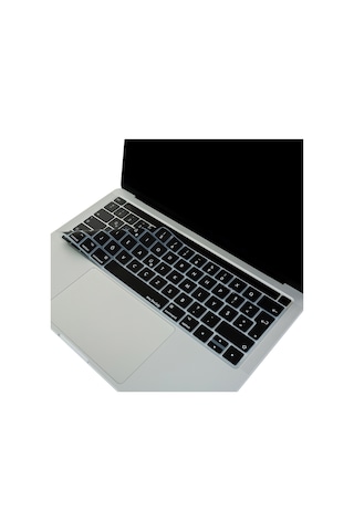 F Klavye Apple Uyumlu MacBook Pro Kılıfı Daktilotip A1706 A1989 A2159 A1707 A1990 A2338 A2141 İle Siyah