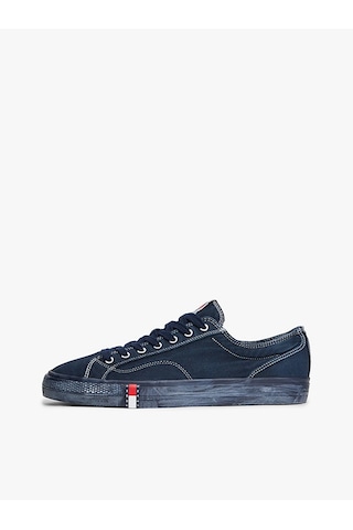 Tommy Hilfiger Archıve Vulc. Y2k Washed Canvas Erkek Mavi Sneakers - Em0em01720