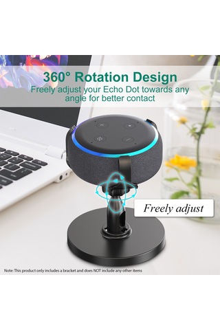 Maiyame 360 Derece Ayarlanabilir Echo Dot 3. Nesil Mini Hoparlör Standı - Kaydırmaz Tabanlı Akıllı Ev Aksesuarı