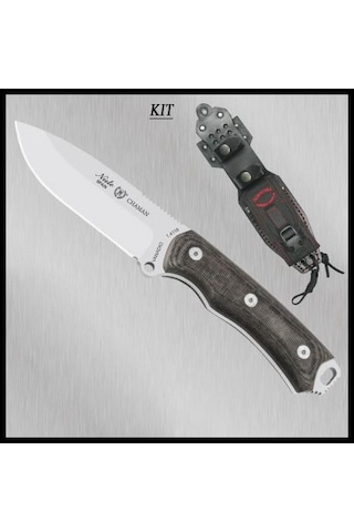 Nieto 140-Mk Chaman Mikarta Kit Kamp Bıçak Kahverengi