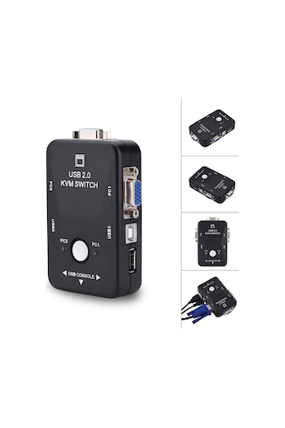 Usb 2.0 Kvm Switch 2 Port Vga Usb Kvm Switch