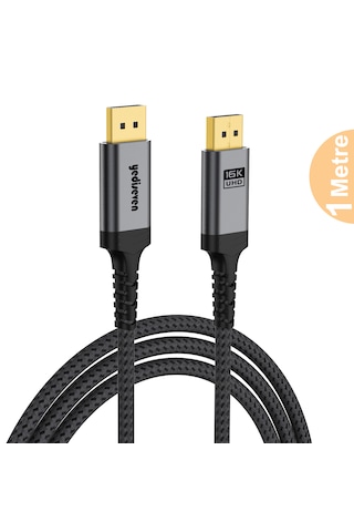 Displayport To Displayport Dp 2.1 Görüntü Aktarma Kablosu 1 Metre