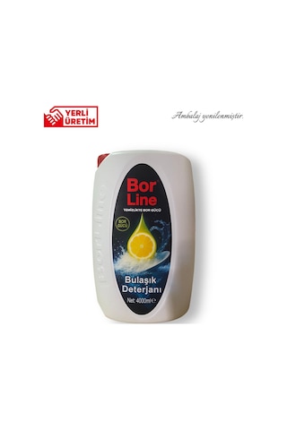Bor Katkılı Sıvı Bulaşık Deterjanı 4lt Limon Kokulu 2 Adet