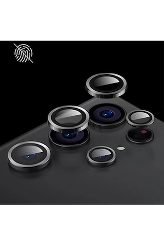 Samsung Uyumlu Galaxy S23 Fe Zore Kamera Lens Koruyucu Cam Filmi Siyah