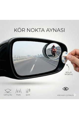 Vios Store Geniş Açılı Araç Kör Nokta Aynası - 2'li Set, Ayarlanabilir Dikiz Aynası Yardımcı Çerçevesiz Hd C