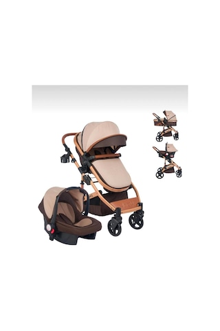 Grande Mama Tablalı Genis Sepetli Travel Sistem Bebek Arabası Sallanır Tas Ima Puset
