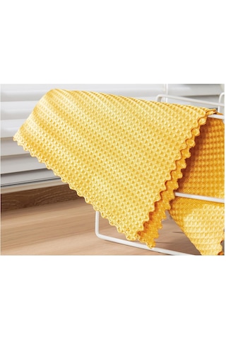 Waffle Petek Dokulu Cam Silme Bezi Ve Yüzey Kurulama Havlusu 30 30 Cm 3 Adet Karışık