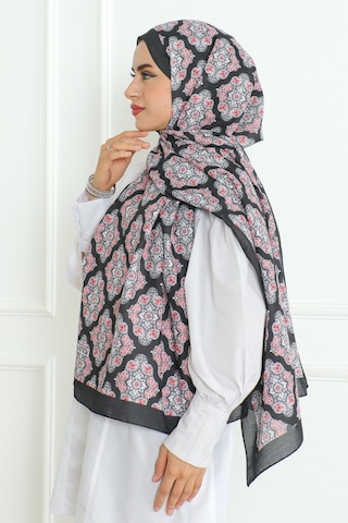 Peril Desenli Soft Şal 1153 - Siyah