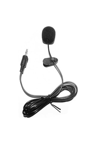 Springsun Mikrofon Harici Klipsli Yaka Yaka Mikrofonu 3,5 Mm Jak Telefon Eller Serbest Kablolu
