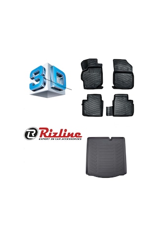 Rizline Citroen C-Elysee 3D Havuzlu Paspas + Bagaj Havuzu Seti