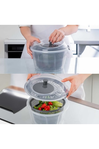 Porsima G-25 Gondol Vega Pratik Salata Kurutucu Süzgeç Gri