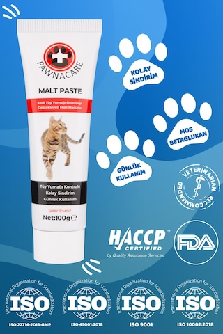 Pawnacare Malt Paste Kedi Tüy Yumağı Önleyici Malt Macunu 100 G