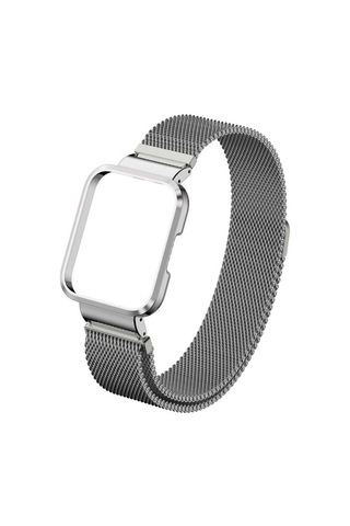 Xiaomi Redmi Watch Mi Watch Lite Uyumlu Krd-58 Metal Mkst Kordon-gri
