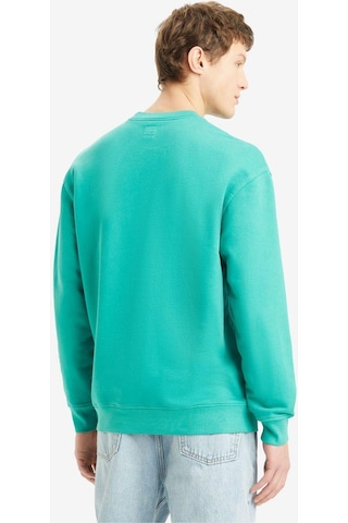 Levi's Relaxed Baby Tab Crew Garment Dye Lapis Yeşil Erkek Sweatshirts A4230-0021-5054 Su Yeşili