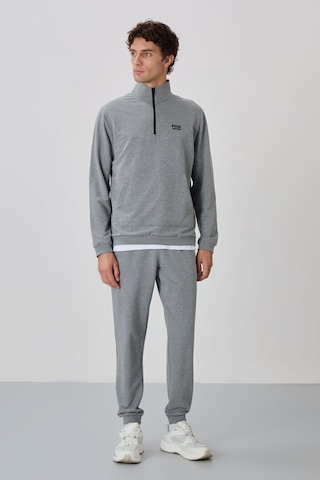 Tommy Life Herbert Gri Melanj Dik Yaka Eşofman Takım - 85233 GRİ MELANJ