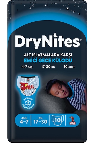 Drynites Emici Gece Külot Bez Erkek 4-7yaş 17-30kg Small 50adet S