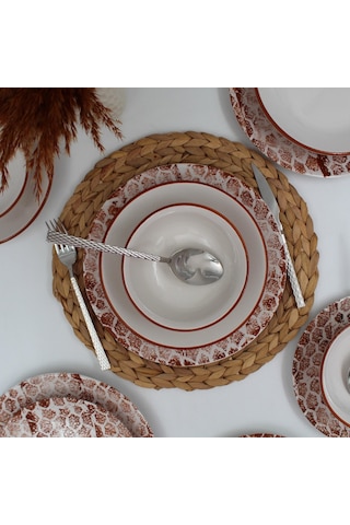 Snake 18 Parça Yemek Takımı Karamel