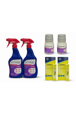 6'lı Haşere Öldürücü 2x K-othrine Sprey 500 Ml + 2x K-othrine Sc 50 Ml + 2x Habistro Jel