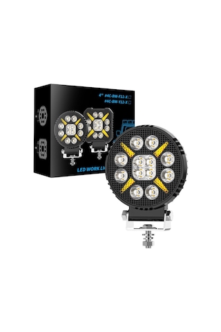 Arazi Aracı Tepe Ve Tampon Çalışma Lambası Ve Sis Farı 4 İnç 12-24v Gündüz Led Drl Sarı