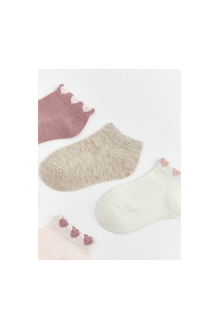 LC Waikiki Alıta Cıty Farkıyla Lcw Baby Pembe Kız Bebek Patik Çorap 5'li Pembe - 923930745 Pembe