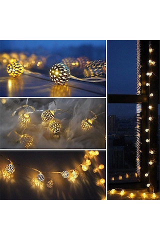 Solar Güneş Enerjili 8 Modlu 5 Metre 10 Led Dış Bahçe Aydınlatma