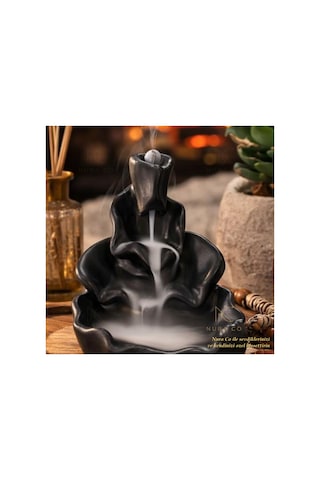 Zen Mistik Duman Şelalesi Tütsülük Dağ Tasarımlı Geri Akışlı Buhurdanlık Meditasyon Yoga Hediye