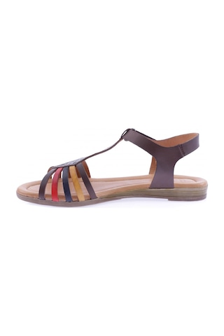 Dgn 3050-22y Kadın T Model Lazerli Sandalet 3050-2022-R1886 Vizon
