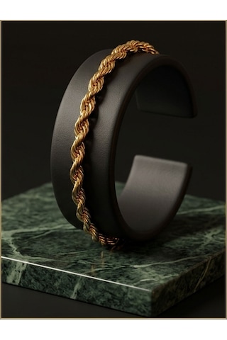 Cm Jewelry 14k Altın Görünümlü 19cm Kaliteli - Antialerjik Pirinç Kadın Bileklik